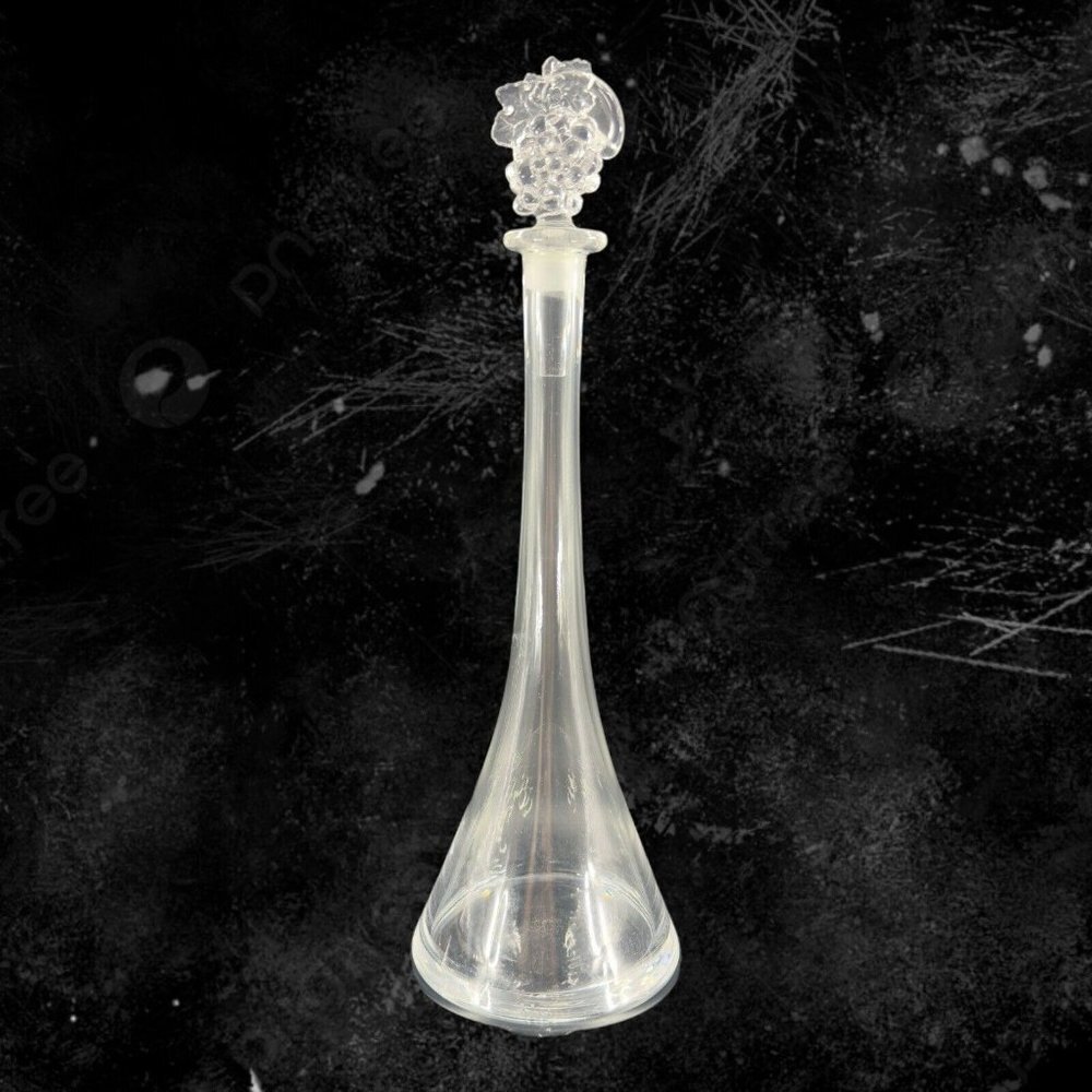 Orrefors Tall Clear Glass Crystal Decanter Olle Alberius Signed Made In Sweden